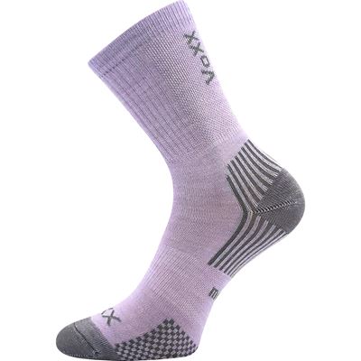 Children's thin merino socks OPTIMALIK with silver ions LIGHT PURPLE