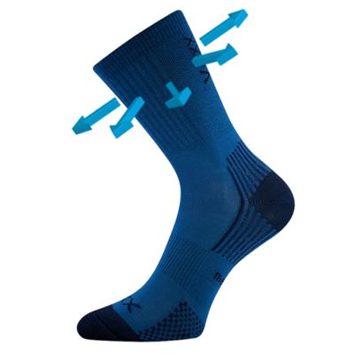 Children's thin merino socks OPTIMALIK with silver ions DARK TURQUOISE