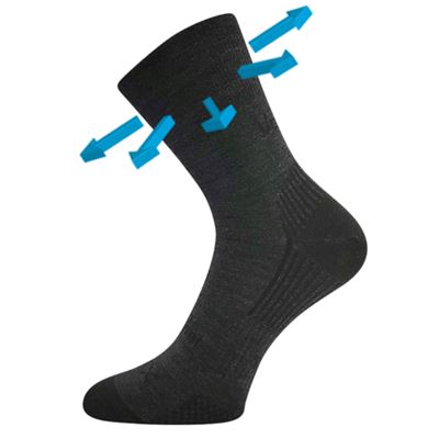Thin OPTIMUS merino socks with silver ions DARK GREY