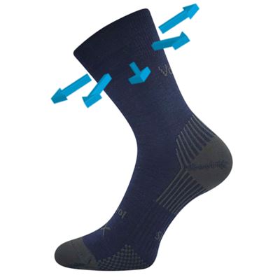 Thin merino socks OPTIMUS with silver ions DARK BLUE