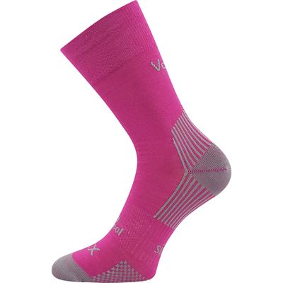 Thin merino socks OPTIMUS with silver ions FUXIA