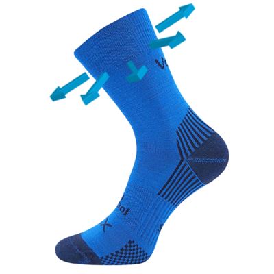 Thin merino socks OPTIMUS with silver ions BLUE