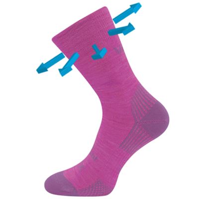 Thin merino socks OPTIMUS with silver ions PINK
