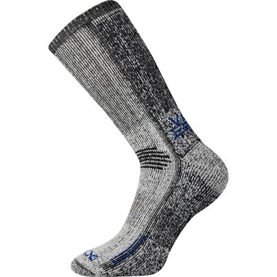 ORBIT winter thermo socks made of merino wool GREY MELANGE WITH BLUE