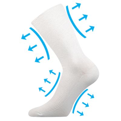 OREGAN extra stretchy socks for diabetics, WHITE