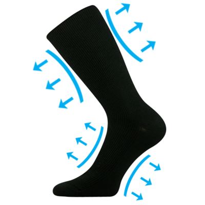 OREGAN extra stretchy socks for diabetics BLACK