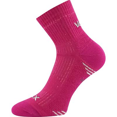 OULU double-layer merino wool socks medium high FUXIA