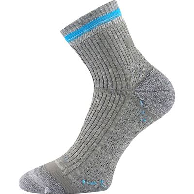OULU double-layer merino wool socks medium high LIGHT GREY with turquoise VoXX 126849 2