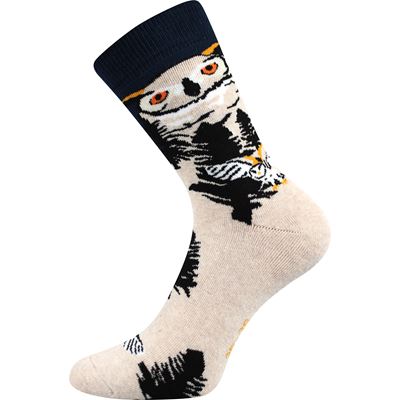 OWLANA women's terry socks with owls