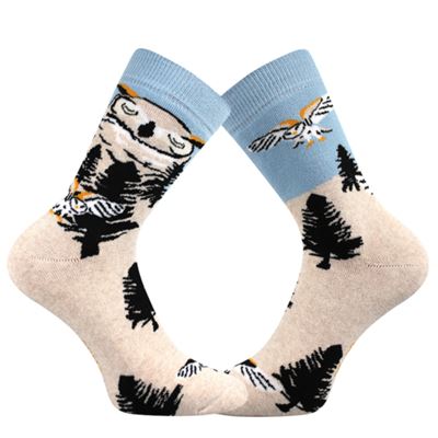 OWLANA women's terry socks with owls