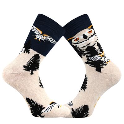 OWLANA women's terry socks with owls