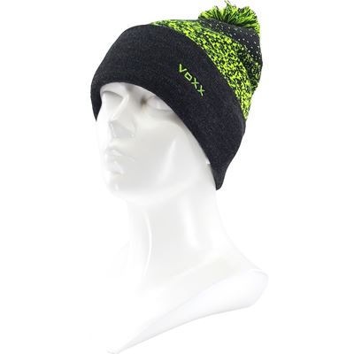 Men's knitted PARAGAN winter hat with pompom DARK GREY