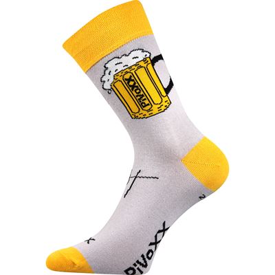 Men's summer socks PIVOXX funny with BEER pictures mix 2 (3 pairs)