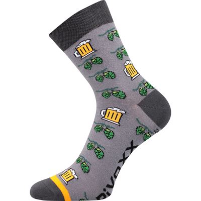 Men's summer socks PIVOXX funny with BEER pictures mix 3 (3 pairs)