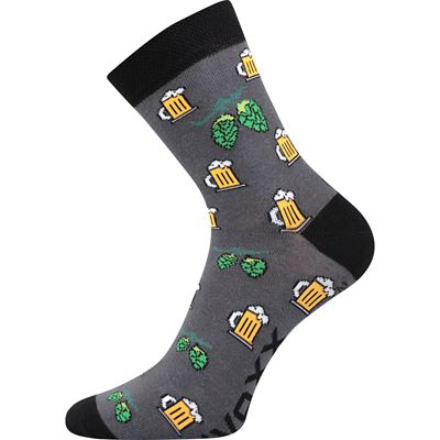Men's summer socks PIVOXX funny with BEER pictures mix 3 (3 pairs)