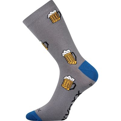 Men's summer socks PIVOXX funny with BEER pictures mix 2 (3 pairs)