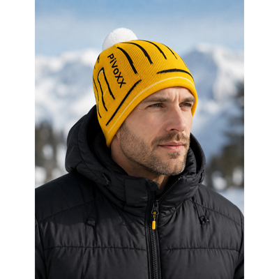 Men's knitted PIVoXX winter hat with BEER