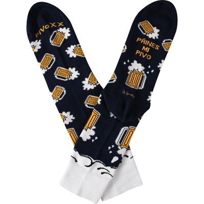 Men's summer socks PIVOXX funny with BEER pictures mix 6 (3 pairs)