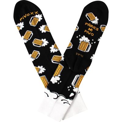 Men's summer socks PIVOXX funny with BEER pictures mix 6 (3 pairs)