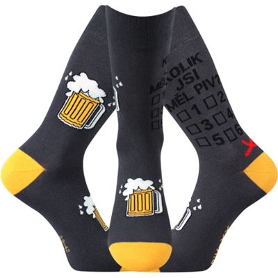 Men's summer socks PIVOXX funny with BEER pictures mix 6 (3 pairs)