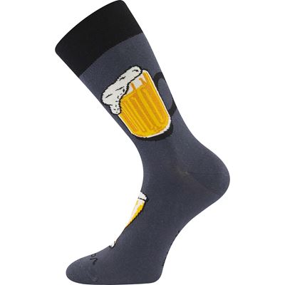 Men's summer socks PIVOXX + CAN with BEER images, pattern B