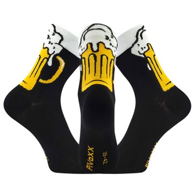 Men's summer socks PIVOXX + CAN with BEER images, pattern C