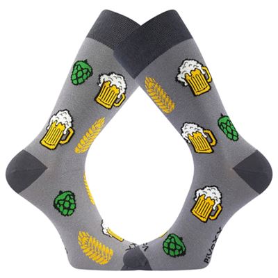 Men's summer socks PIVOXX + CAN with BEER images, pattern D