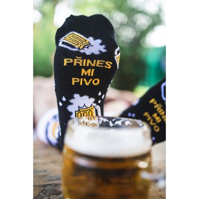 Men's summer socks PIVOXX funny with BEER pictures mix 6 (3 pairs)