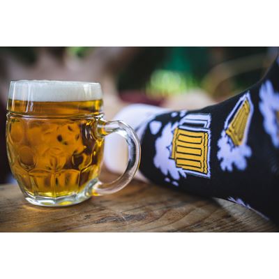 Men's summer socks PIVOXX funny with BEER pictures mix 6 (3 pairs)