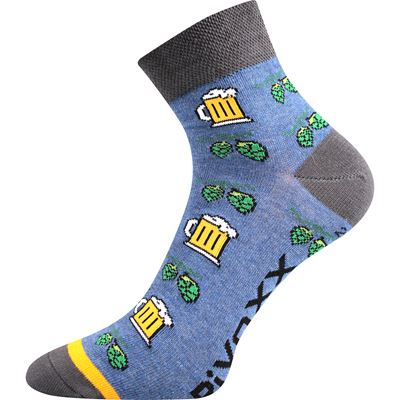 Men's summer socks PIFF 01 funny with BEER pictures (3 pairs)