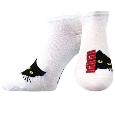 Women's low socks PIKI 67 summer WITH CATS (3 pairs)