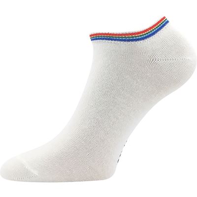 Women's low socks PIKI 74 summer STRIPED white (2 pairs)