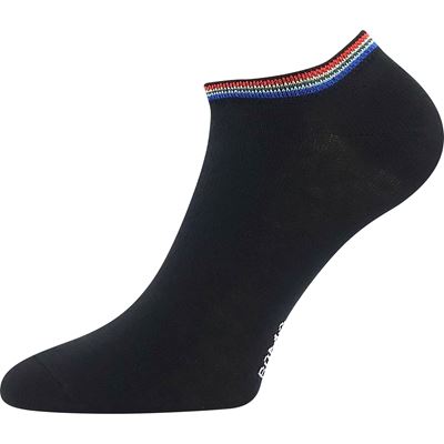 Women's low socks PIKI 74 summer STRIPED black (2 pairs)