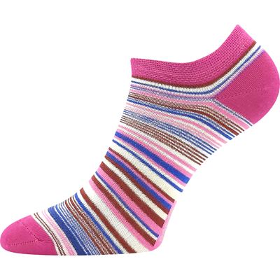 Women's low socks PIKI 75 summer STRIPED (3 pairs)