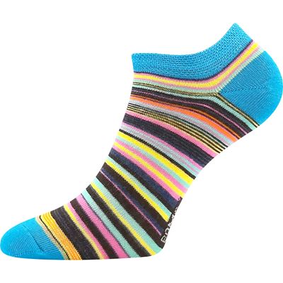 Women's low socks PIKI 75 summer STRIPED (3 pairs)