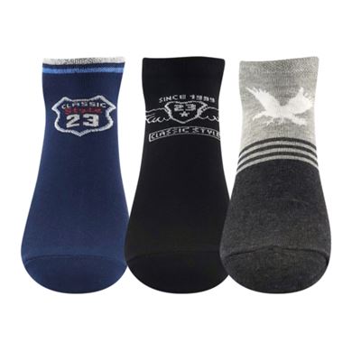 Men's low socks PIKI 78 summer MIX DARK (3 pairs)