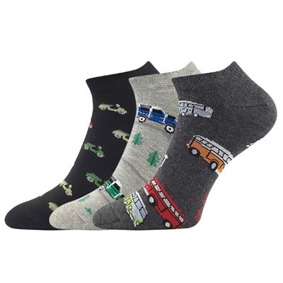 Men's low socks PIKI 81 summer MIX MOTO (3 pairs)
