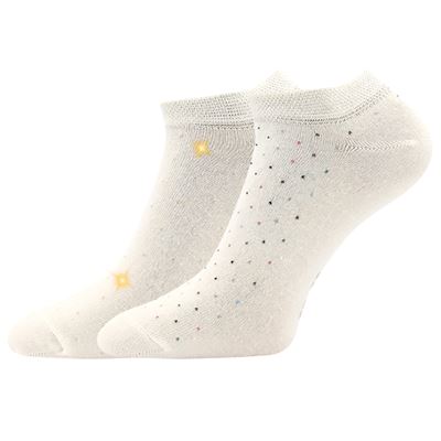 Women's low socks PIKI 82 summer DOT cream (2 pairs)