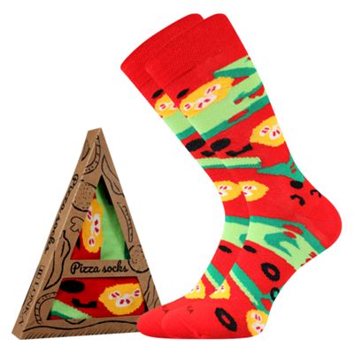Original socks with PIZZA motif in MARGHERITA box, pattern 3