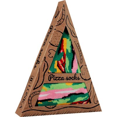 Original socks with PIZZA motif in ITALIAN box, pattern 1
