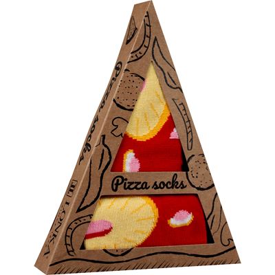 Original socks with PIZZA motif in HAWAII box, pattern 5