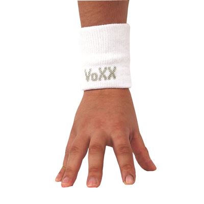 Sports terry cotton sweatband, WHITE
