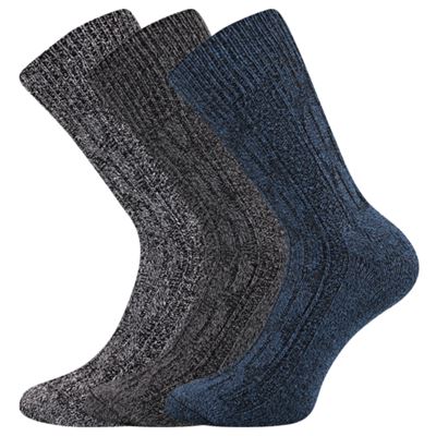 Thick PRADĚD socks, mottled, DARK MIX (3 pairs)