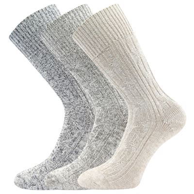 Thick PRADĚD socks, mottled, LIGHT MIX (3 pairs)