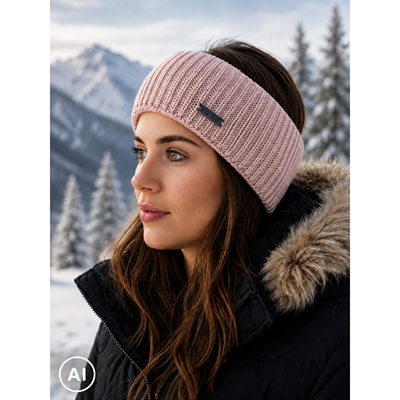PREVIA women's knitted headband, pink