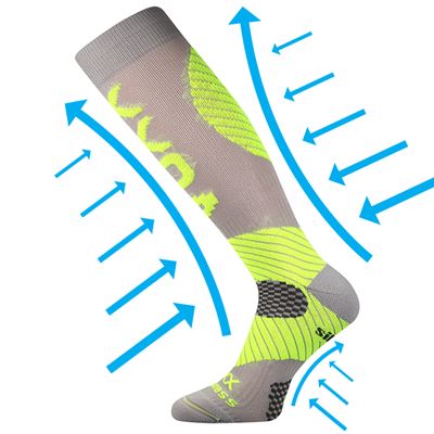 PROTECT compression knee socks with silver ions LIGHT GREY