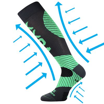 PROTECT compression knee socks with silver ions DARK GREY