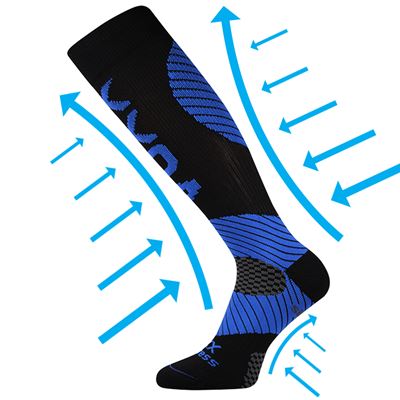 PROTECT compression knee socks with silver ions BLACK