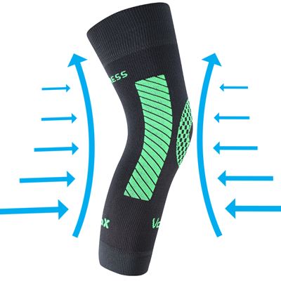 PROTECT compression knee sleeve with silver ions DARK GREY