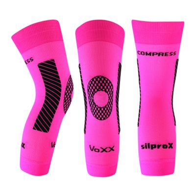 PROTECT compression knee sleeve with silver ions NEON PINK